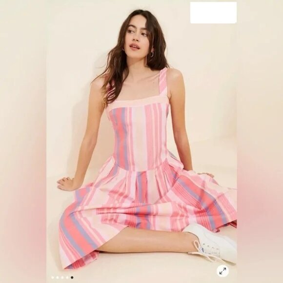 Free People Dresses & Skirts - NWT Free People Primavera Stripe Midi Dress Size L & M